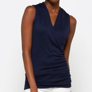 41 Hawthorn Benni Wrap Front Ruched Knit Top